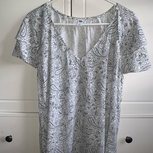 Paisley Ruffle Sleeve Top